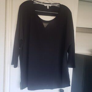 Victoria's Secret Black top with mesh back Size L